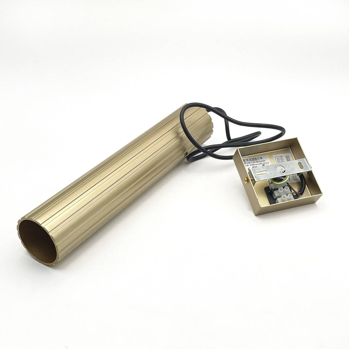 Lamkur Strahler Prisma gold Stahl B/H/L: ca. 6,5x118x6,5 cm 1 Brennstellen