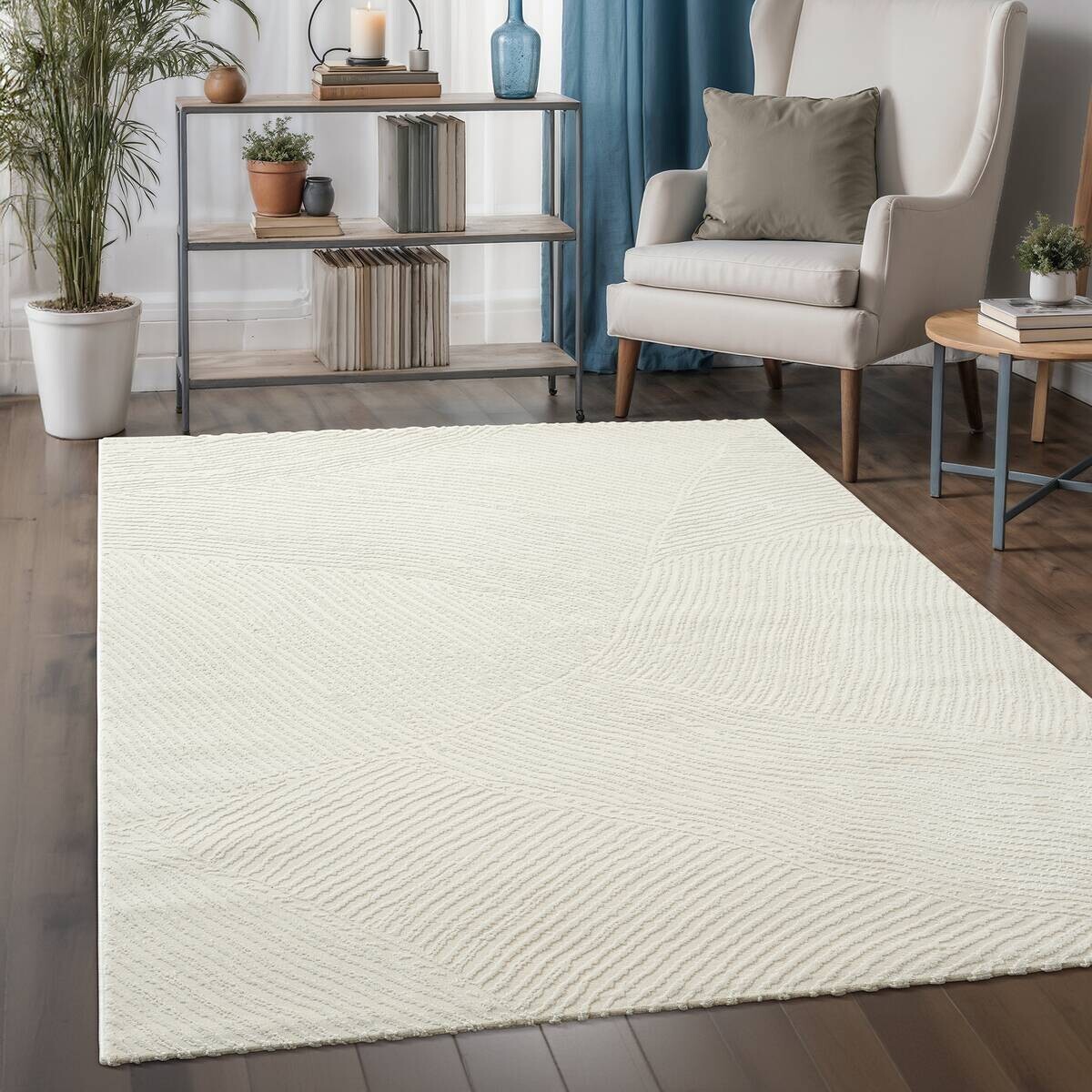 Sanat Kurzflorteppich HERA weiß B/L: ca. 120x160 cm