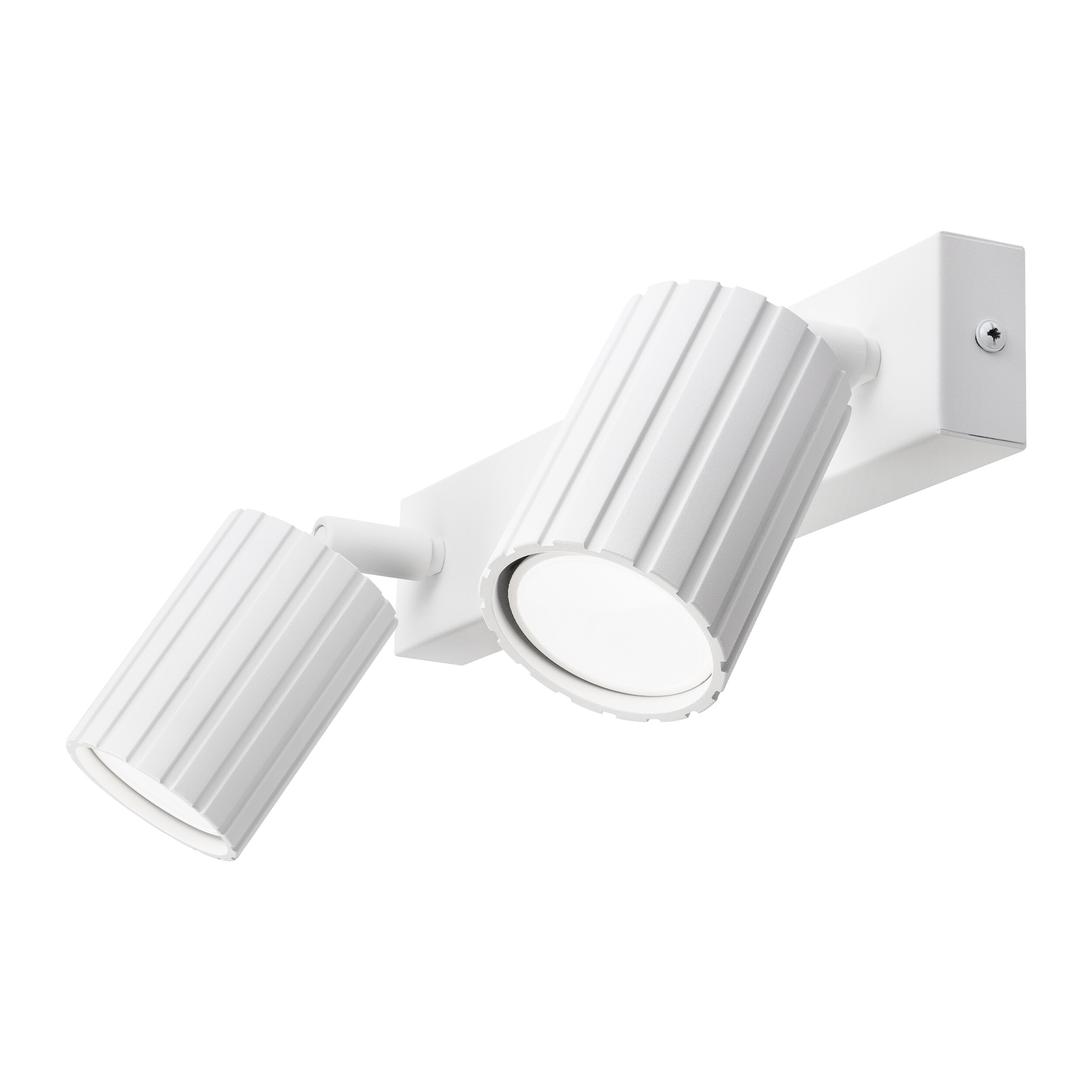 Lamkur Strahler Prisma weiß Stahl B/H/L: ca. 6,5x16,5x30 cm 2 Brennstellen