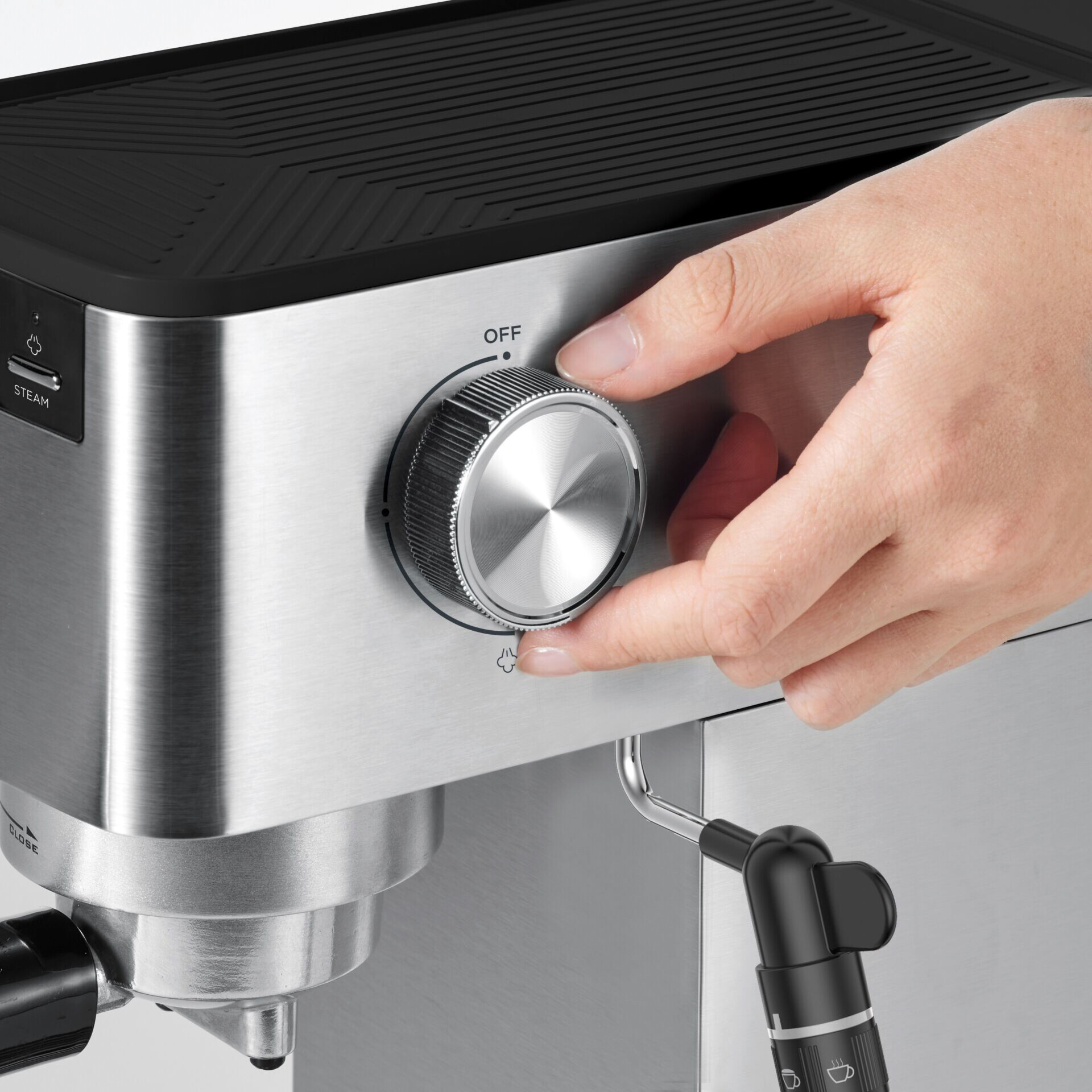 Polti Polti Espresso- und Cappuccinomaschine P10S silber Stahl B/H/T: ca. 13x30,5x30,5 cm