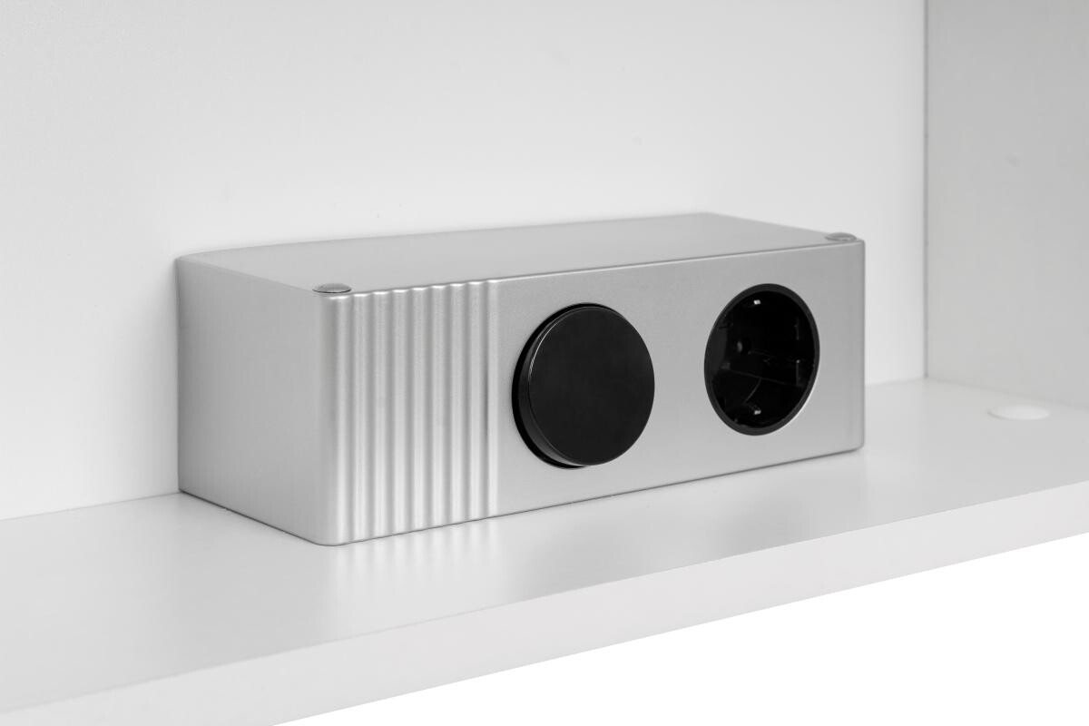 Spiegelschrank Praya Dark Concret Nachbildung weiß B/H/T: ca. 79x71x28 cm