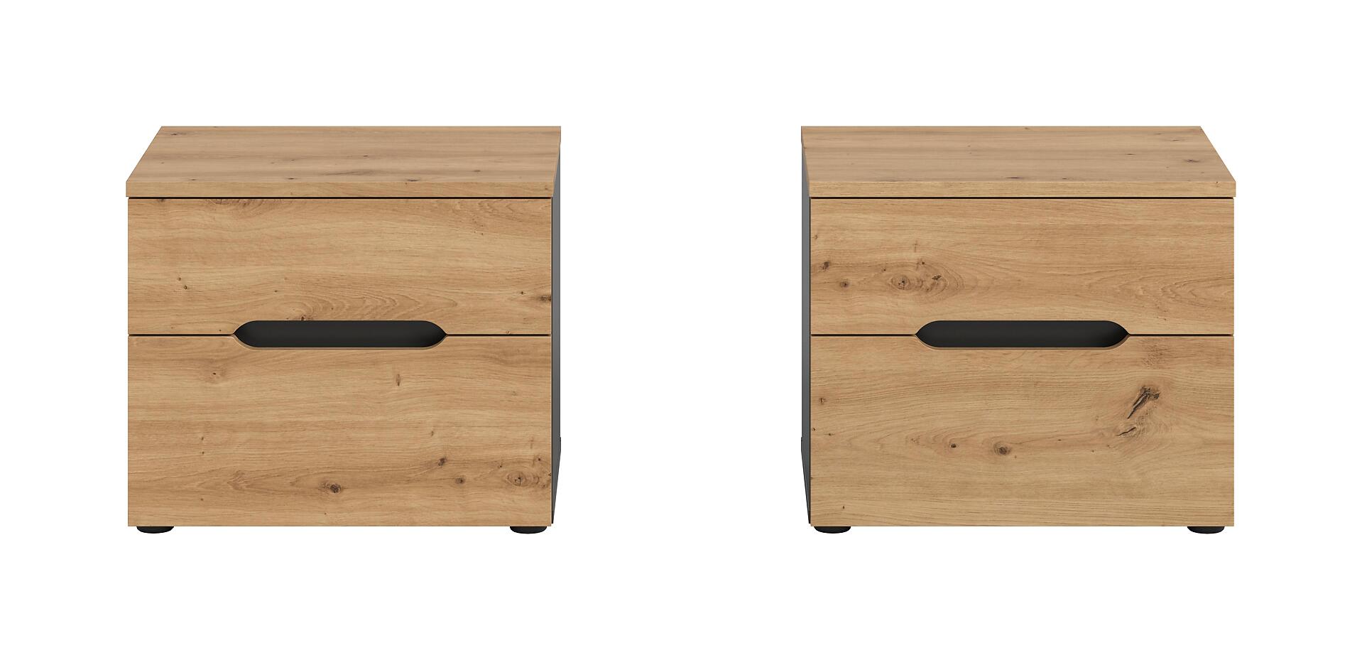 Nachtkonsolen CANU, 2er-Set basaltgrau Artisan Nachbildung B/H/T: ca. 50x42x37 cm Nachtkonsolen CANU, 2er-Set basaltgrau Artisan Nachbildung B/H/T: ca. 50x42x37 cm