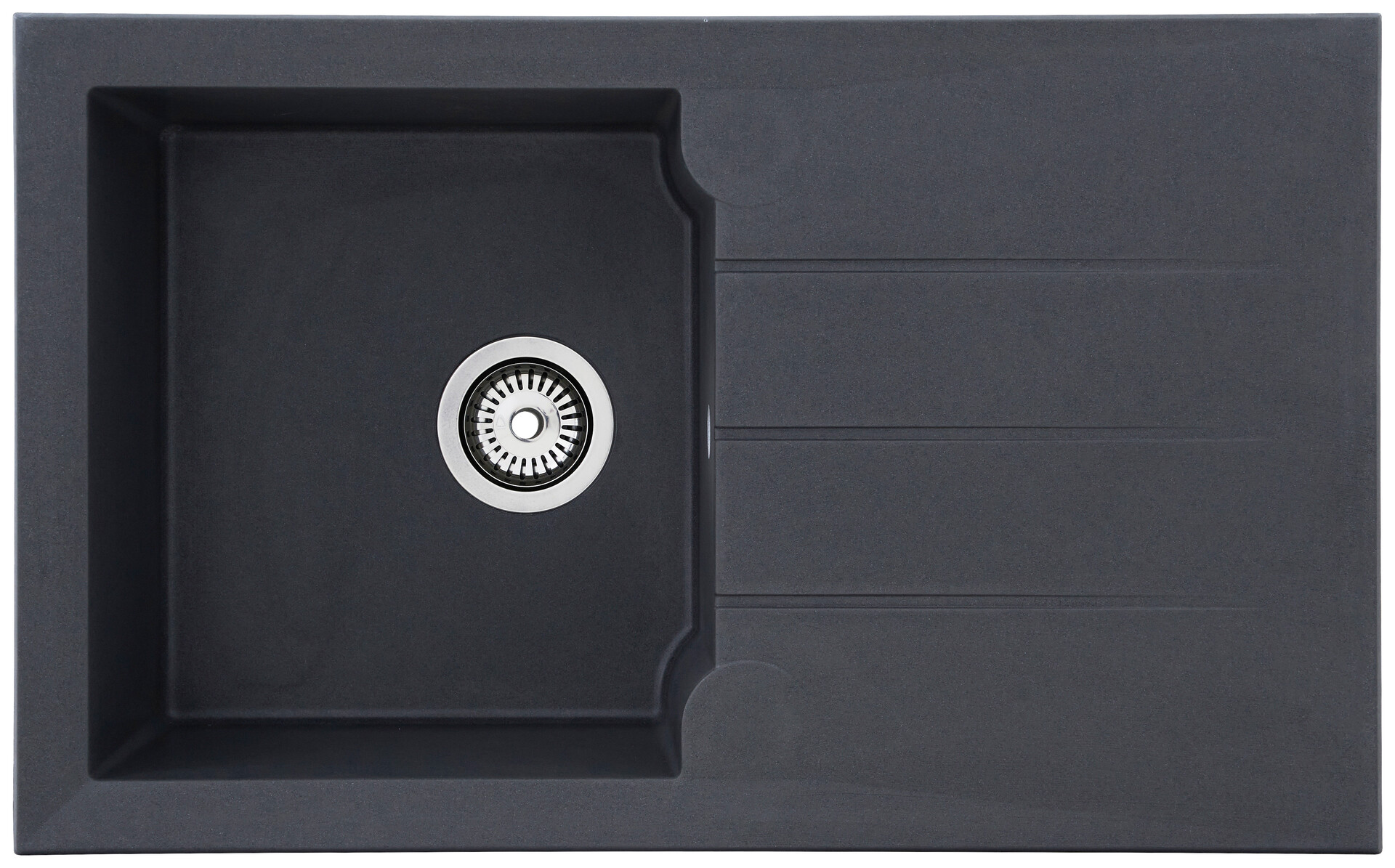 Respekta Einbauspüle Alineo 81x50 TG Titaniumgrau Quarzolite B/H/T: ca. 81x21x50 cm