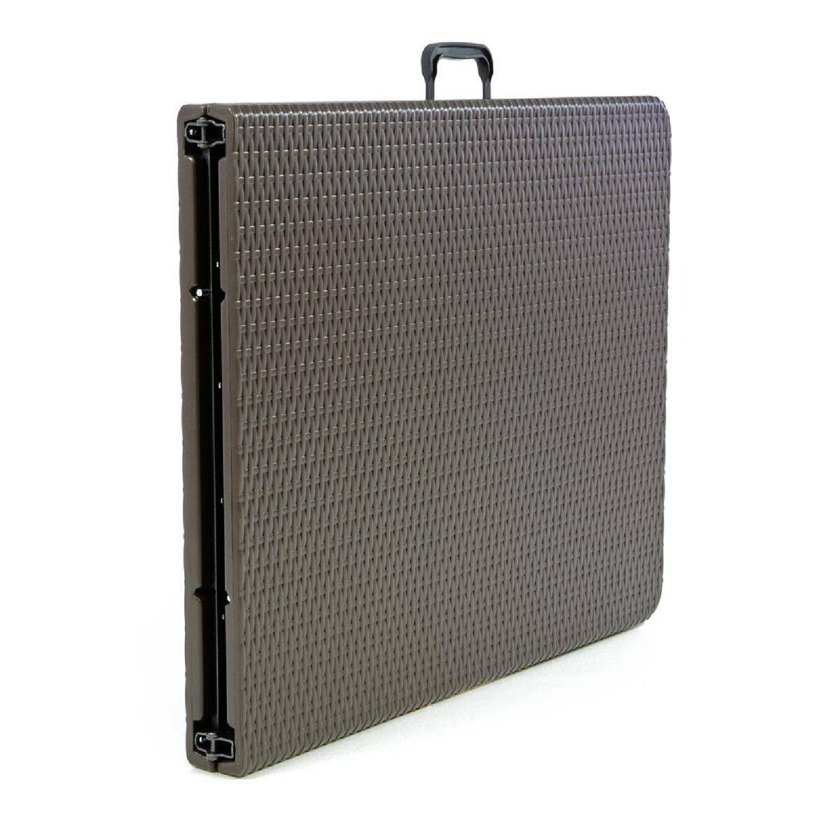 VCM Gartentisch braun Metall B/H/L: ca. 70x75x180 cm