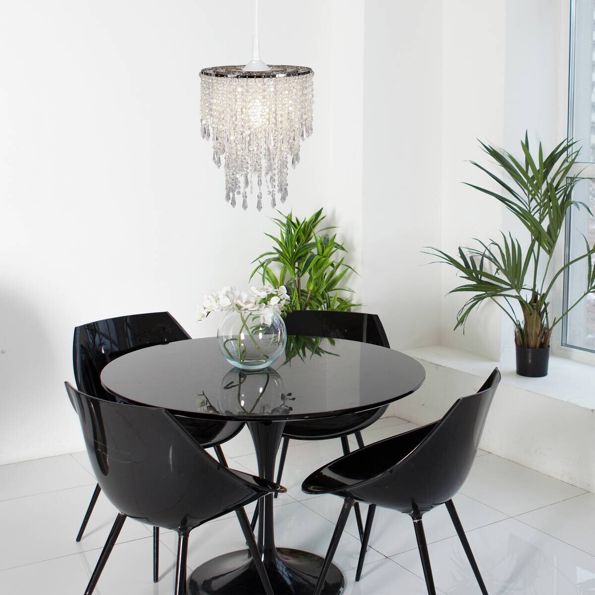 Näve Leuchten Pendelleuchte 6008731 transparent Metall Kunststoff B/H/T: ca. 22,5x29x22,5 cm E27 1 Brennstellen