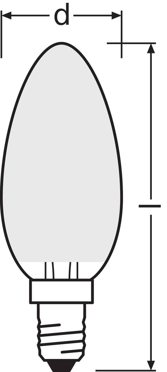 OSRAM Kerzenlampe AC70204 E14