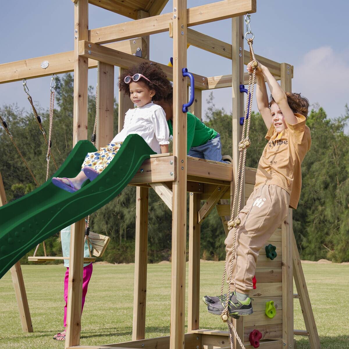 AXI Spielturm Moos grün B/H/L: ca. 342x267x375 cm