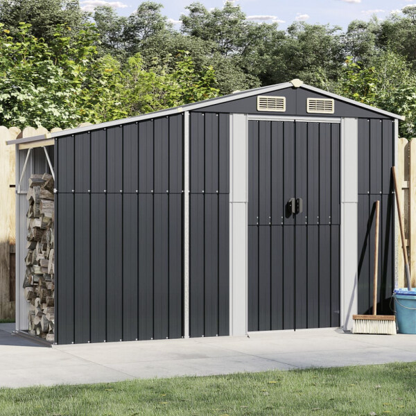 vidaXL Gerätehaus anthrazit B/H/T: ca. 277x179x93 cm