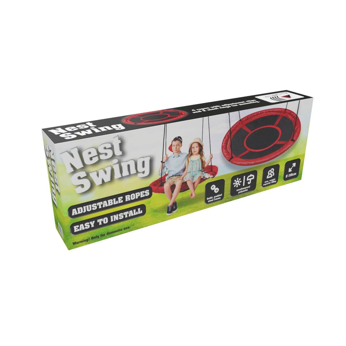 Nestschaukel rot B/H/L: ca. 110x5,5x110 cm