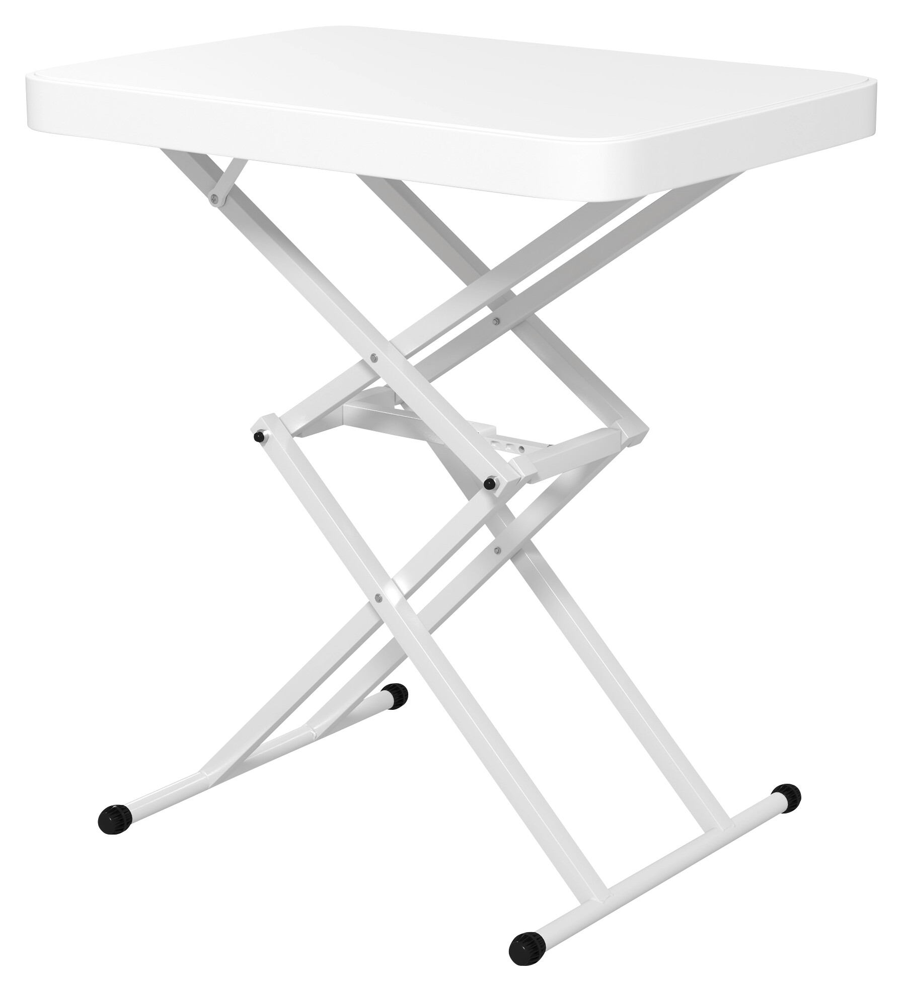 Outsunny Couchtisch weiß Metall B/H/L: ca. 45x70x65 cm