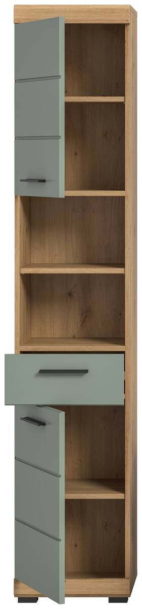 Badhochschrank Scout Eiche Artisan Nachbildung salbei Nachbildung B/H/T: ca. 37x191x31 cm