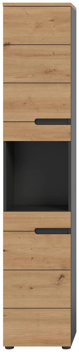 Hochschrank Canu Basalt Eiche Artisan Nachbildung B/H/T: ca. 38x193x34 cm