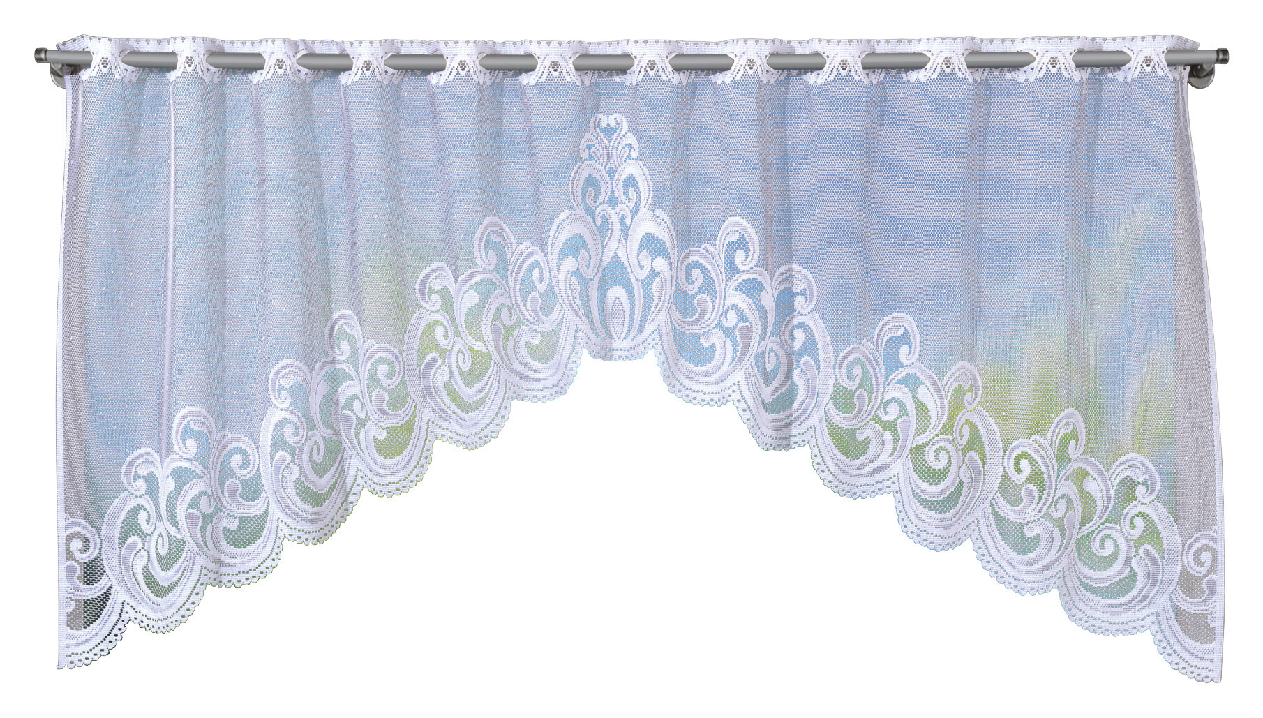 POCOline Scheibengardine Belize weiß B/L: ca. 140x50 cm