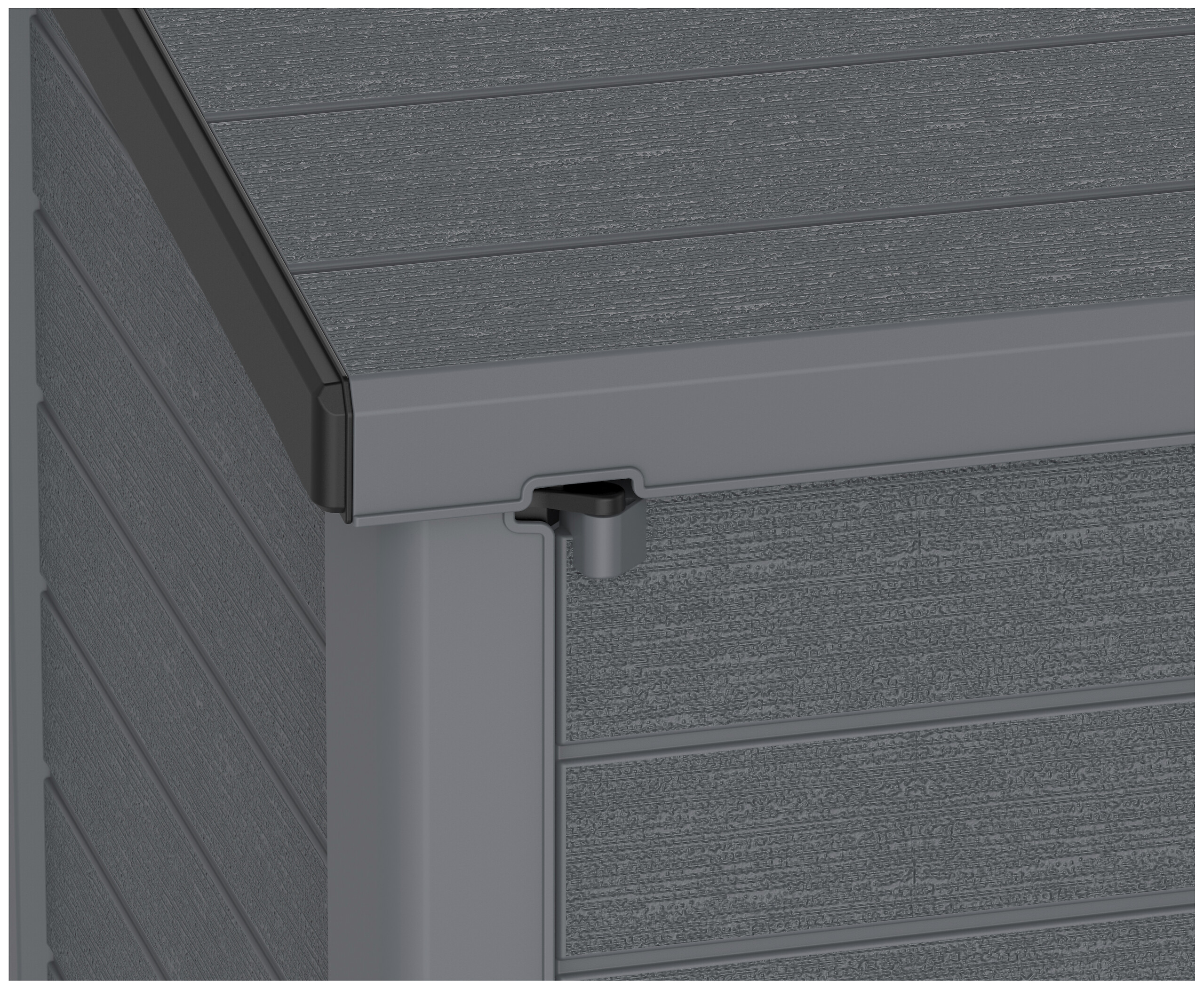 VCM Mülltonnenbox 2er StoreAway grau Kunststoff B/H/L: ca. 145x125x83 cm