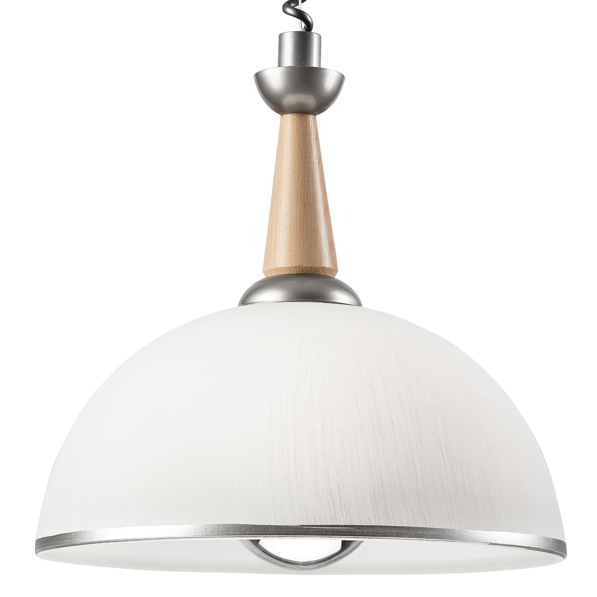 Lamkur Deckenleuchte silber Glas B/H/L: ca. 64x30x64 cm E27 1 Brennstellen