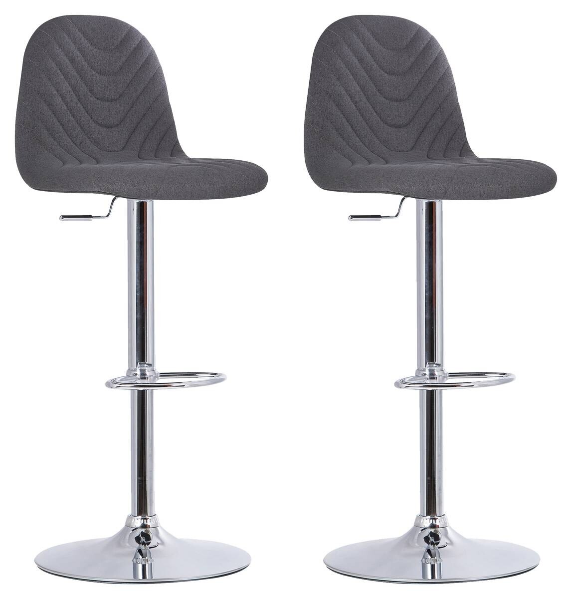 Barhocker CASINO 2er-Set anthrazit Webstoff B/H/T: ca. 41x88x52,5 cm