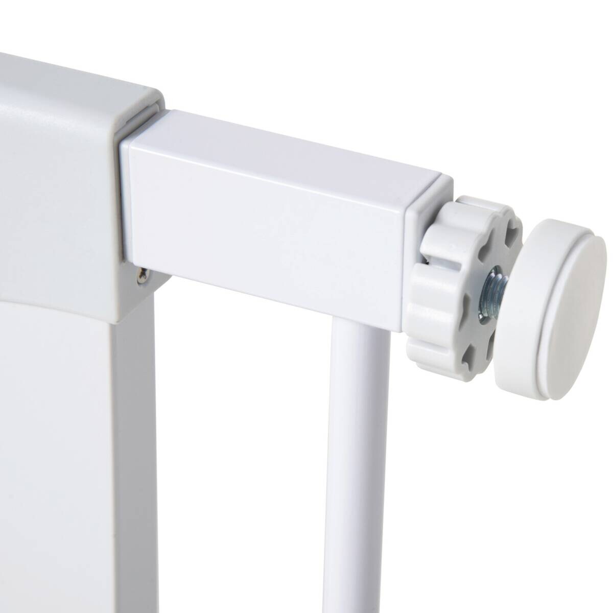 PawHut Schutzgitter weiß Edelstahl B/H/L: ca. 5x96x76 cm