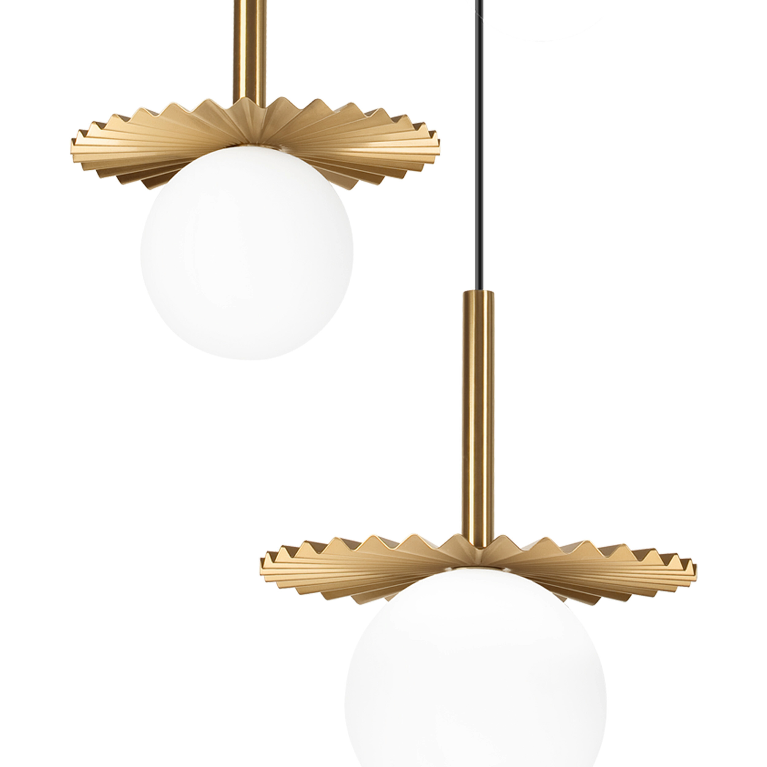 Lamkur Hängeleuchte Kupfer Stahl Glas B/H/L: ca. 120x45x45 cm G9 3 Brennstellen