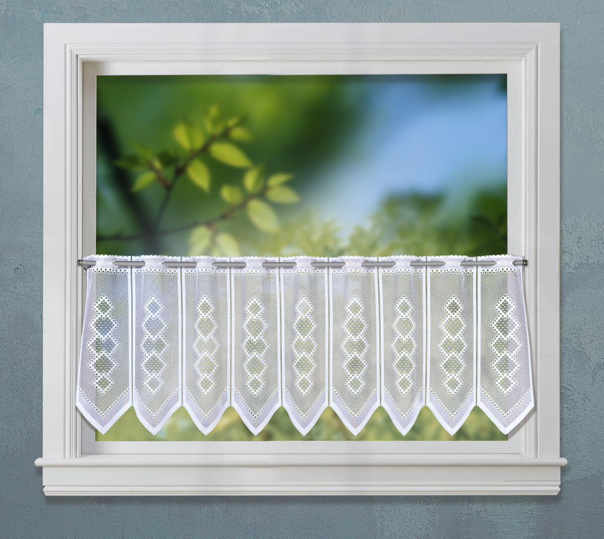 POCOline Scheibengardine Trent weiß B/L: ca. 140x45 cm