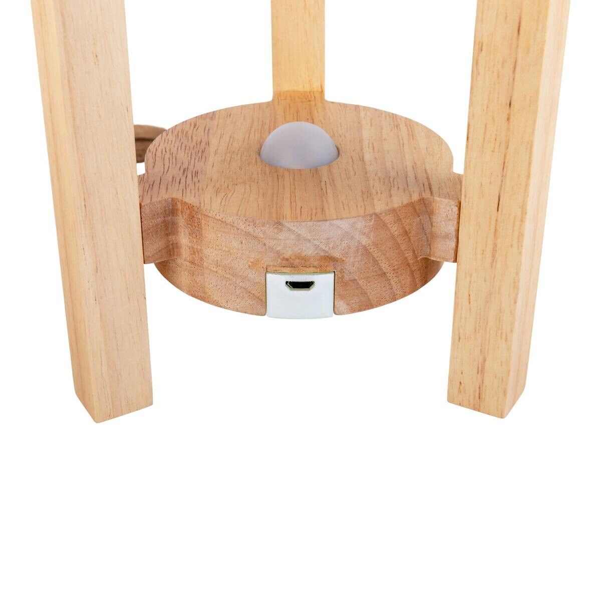 Näve Leuchten Tischleuchte 5305023 weiß Textil Holz B/H/T: ca. 16,2x19x16,2 cm null 1 Brennstellen