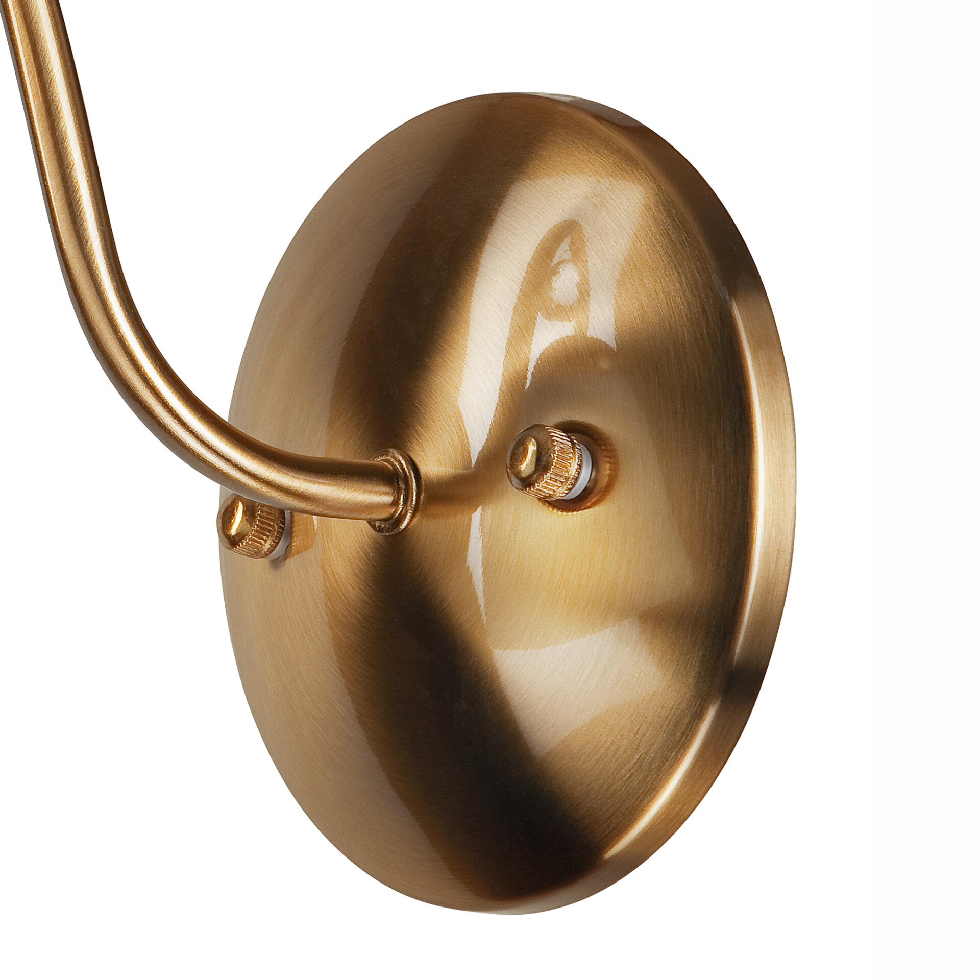 Lamkur Wandleuchte MIRANDA 43555 oxidgrün Metall Glas H/L: ca. 20x14 cm E27 1 Brennstellen