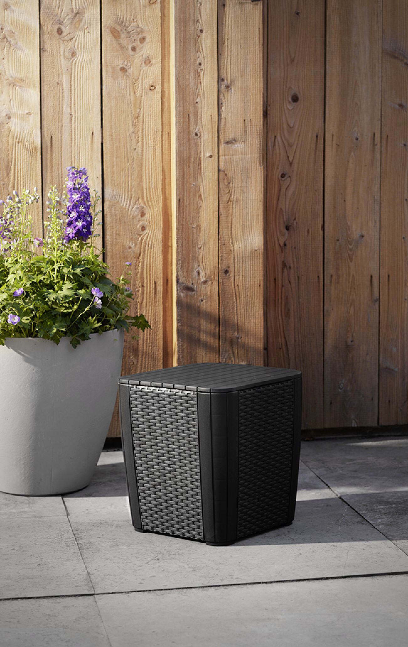 Jardin Aufbewahrungstisch Luzon Graphit Kunststoff B/H/L: ca. 39x43x39 cm