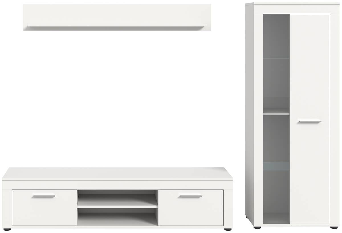 Wohnwand Jam weiß B/H/T: ca. 235x159x35 cm