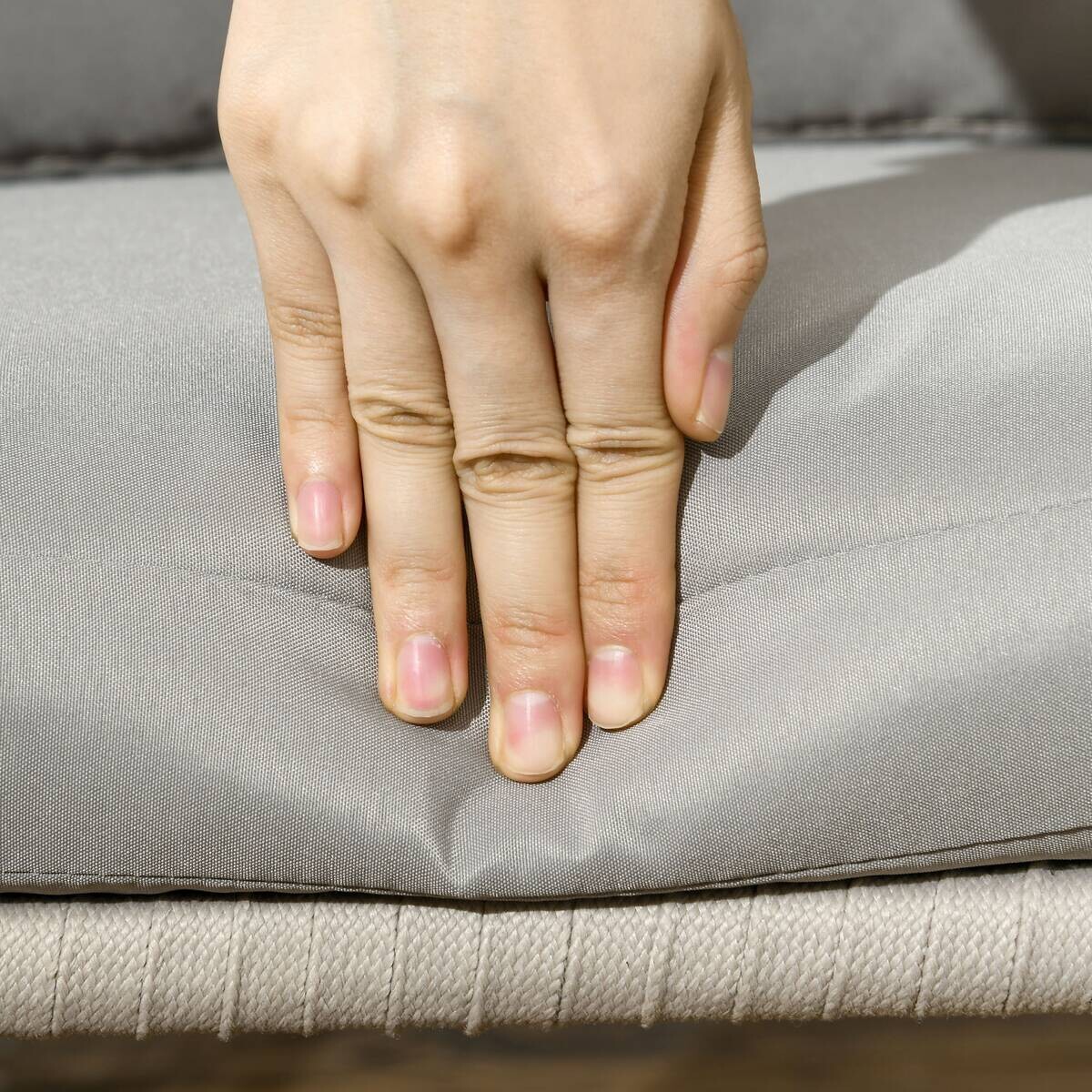 Outsunny Gartenstuhl grau Polyester B/H/L: ca. 60x57x71 cm