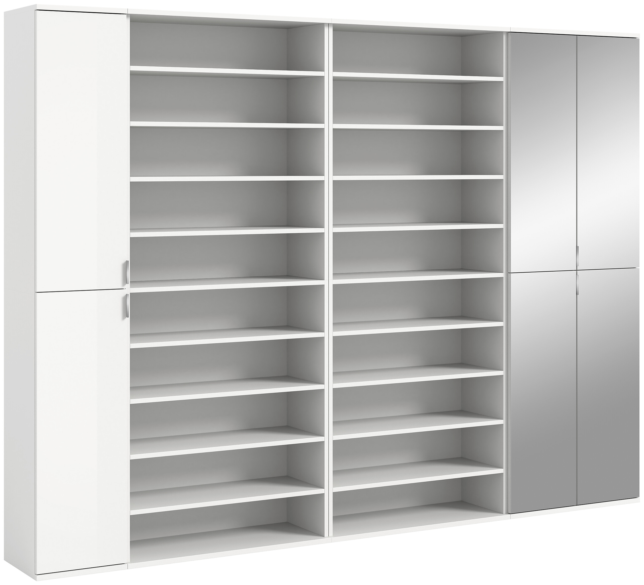 Garderobe PROJEKT X weiß weiß Hochglanz B/H/T: ca. 232x191x37 cm Garderobe PROJEKT X weiß weiß Hochglanz B/H/T: ca. 232x191x37 cm