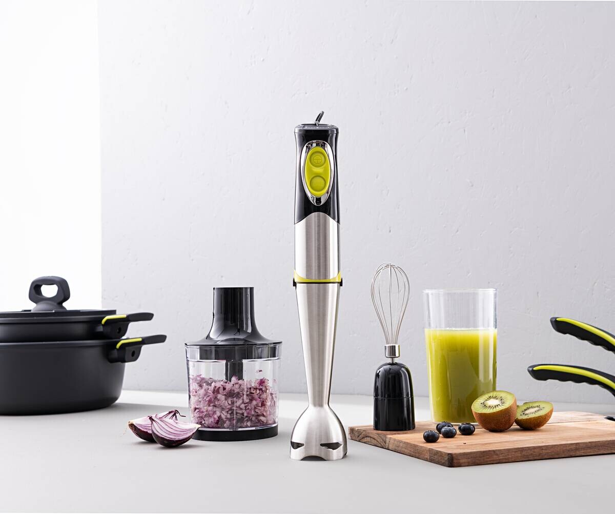 BERGNER Stabmixer grün schwarz Edelstahl B/H/L: ca. 14x23x24 cm