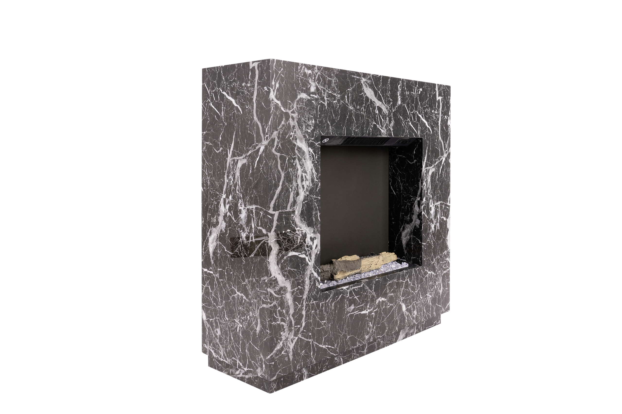 BHP Elektrischer-Kamin Hermelina BG00752-4M schwarz MDF B/H/T: ca. 80x76x26 cm ca. 1500 W