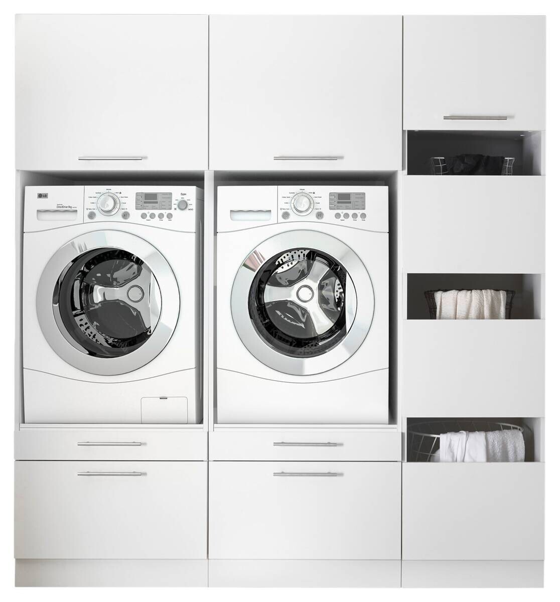 Respekta Hauswirtschaftsraum-Set Clara weiß matt B/H/T: ca. 184,8x200x67,6 cm