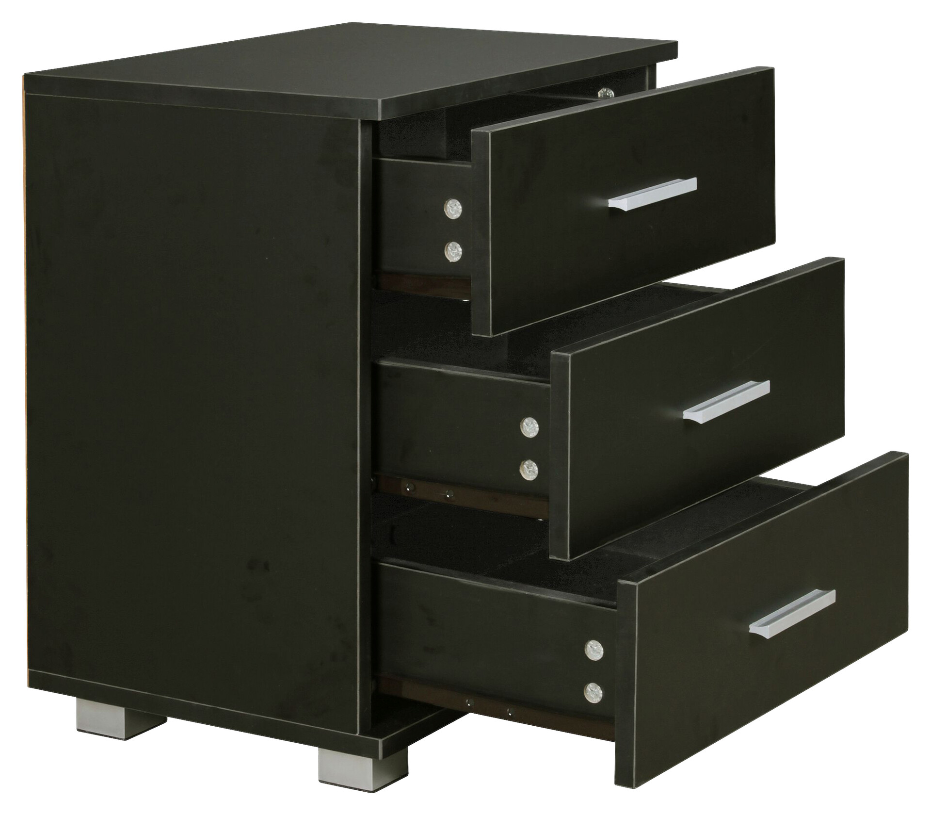 Nachtkonsole schwarz B/H/T: ca. 34x54x45 cm