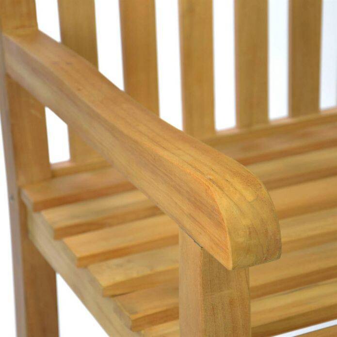 VCM Gartenbank braun Teakholz B/H/T: ca. 150x90x60 cm