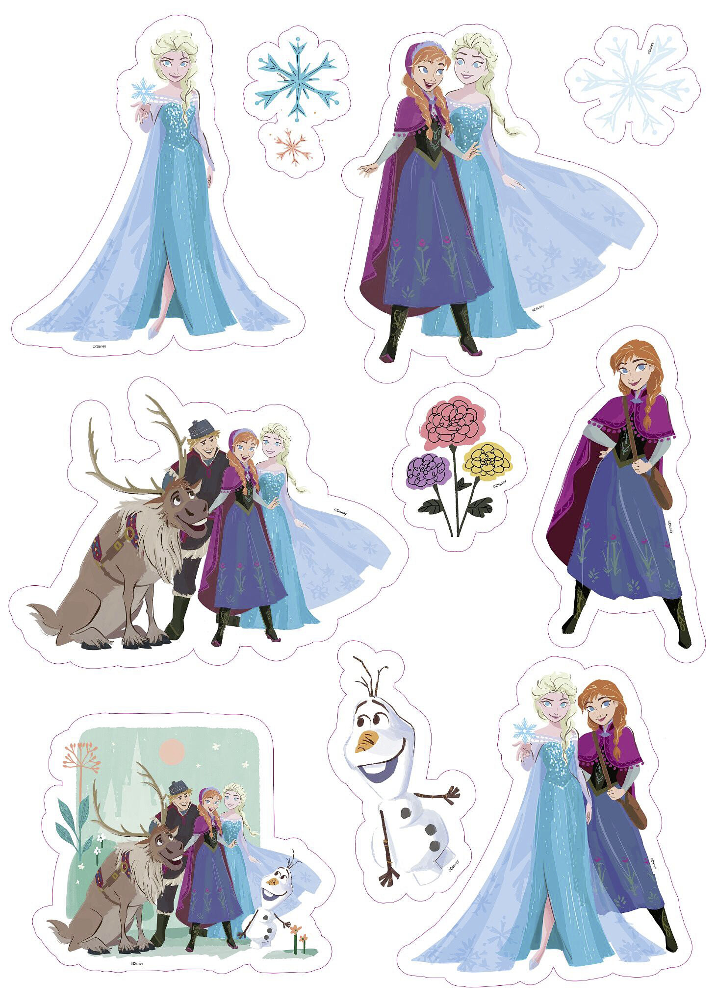 Wandsticker Frozen B/L: ca. 50x70 cm