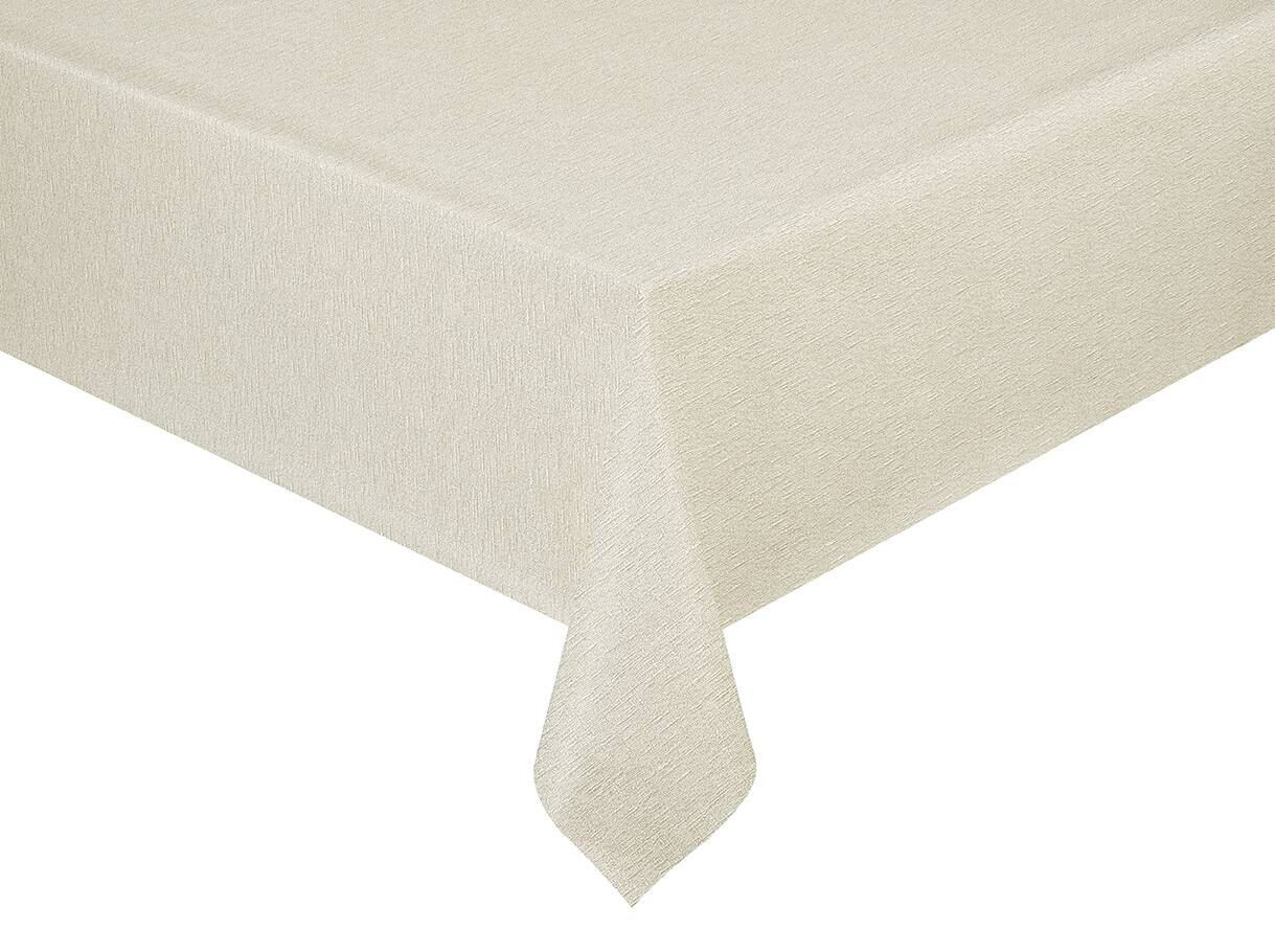 Milano Abwaschbarer Tischbelag Leinenoptik beige B: ca. 140 cm