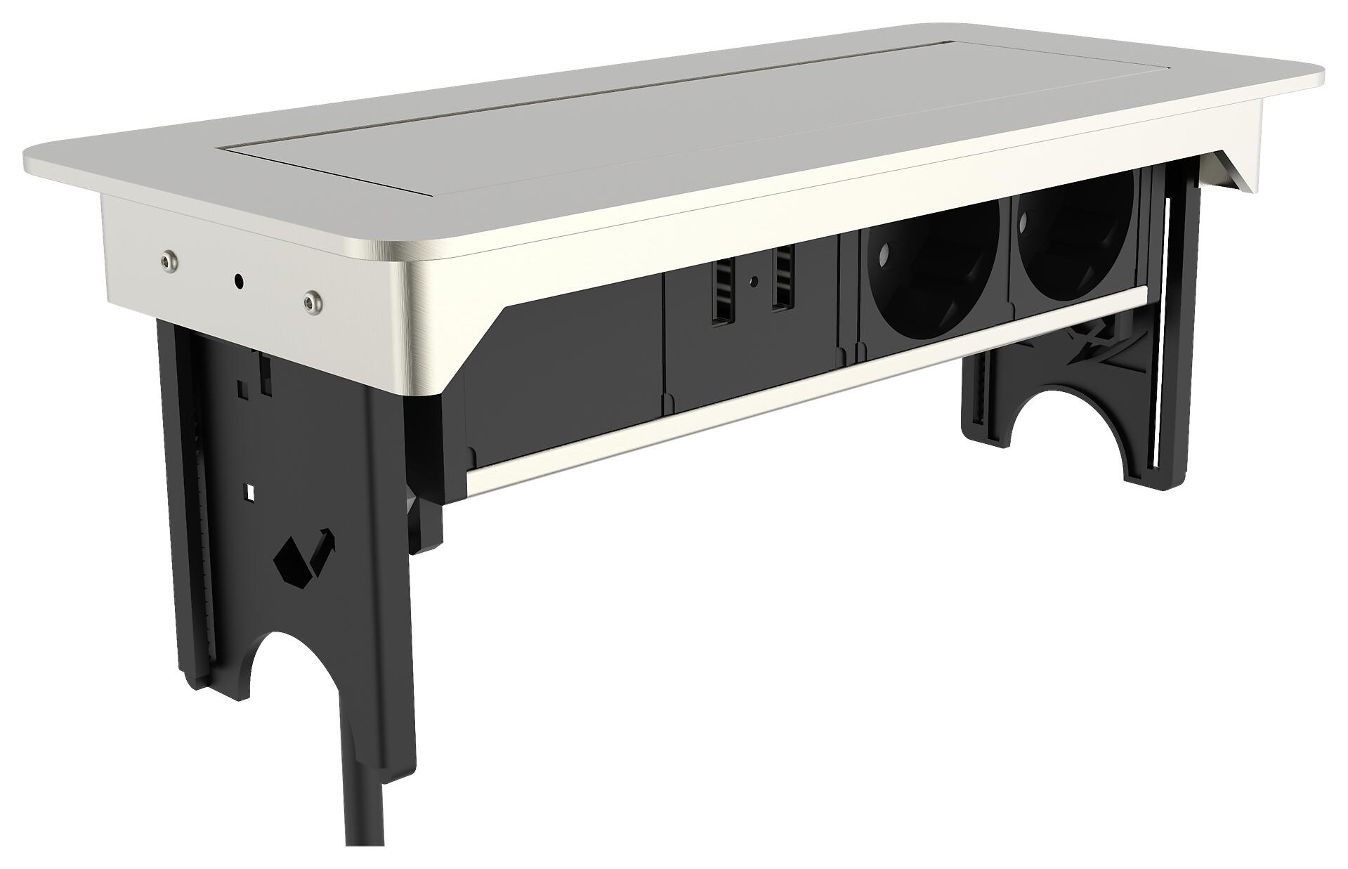 SCHÜTTE Steckdose 03074, E2 schwarz B/H/T: ca. 28x11x13 cm