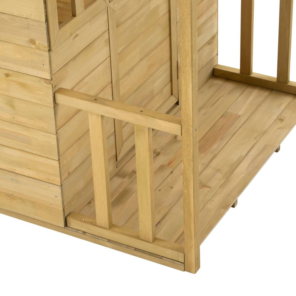 Zwerkules Spielhaus Villa natur B/H/L: ca. 121x140x137 cm