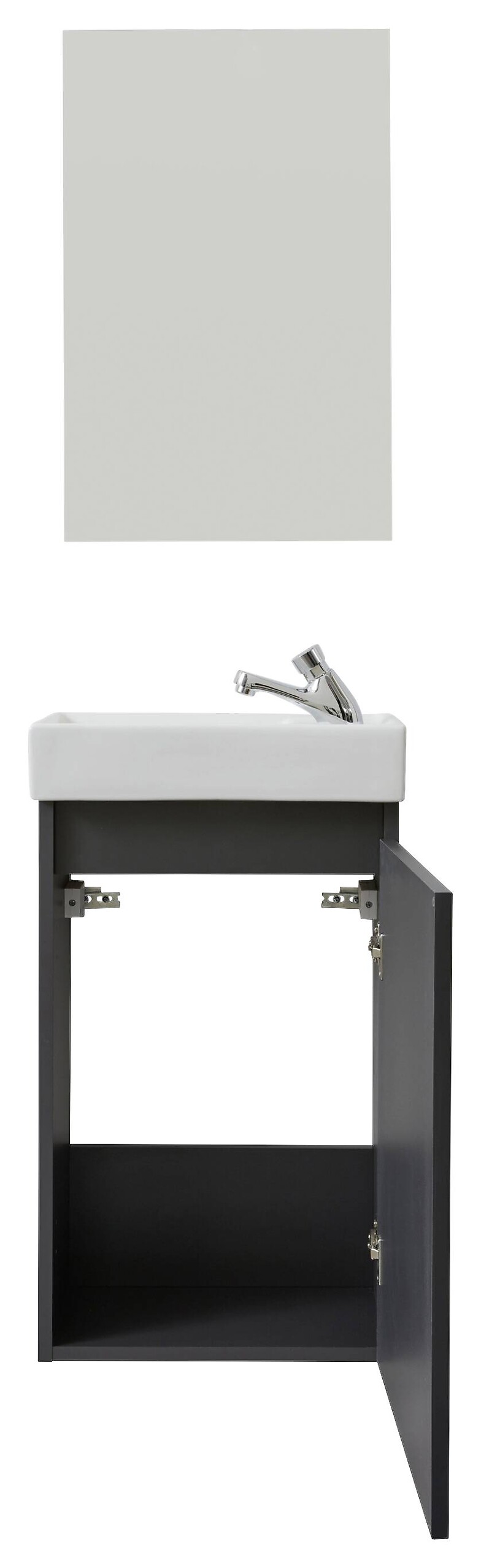 Bad-Set Champ grau matt B/H/T: ca. 40x68x22 cm