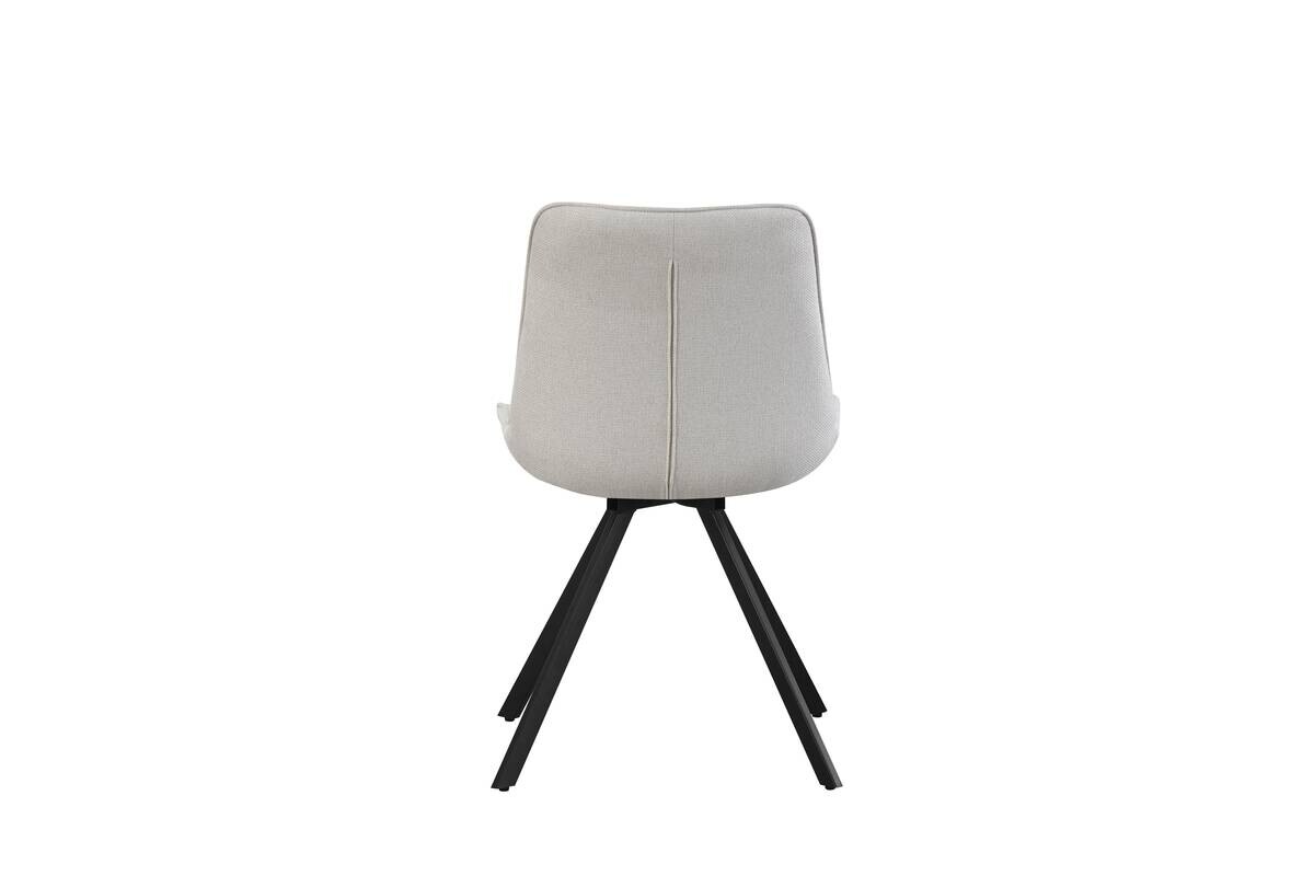 Drehstuhl EMILIA, 2er Set creme Webstoff B/H/T: ca. 52x85x61 cm