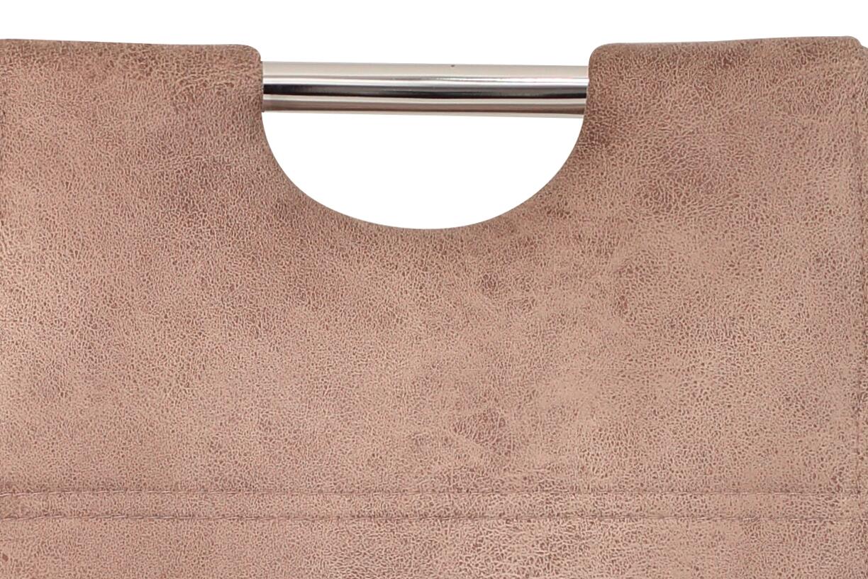 Stuhl Susi 4er Set beige Vintage Microfaser B/H/T: ca. 44x98x61 cm