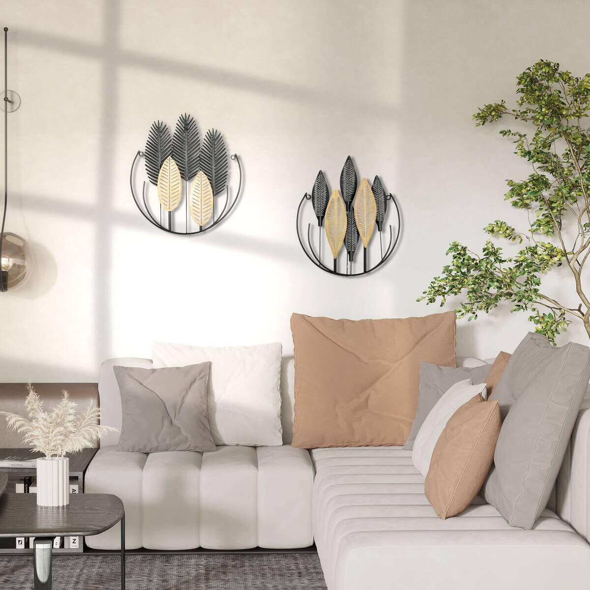 HOMCOM Wand-Element schwarz Polypropylen B/H/L: ca. 3x40x46 cm