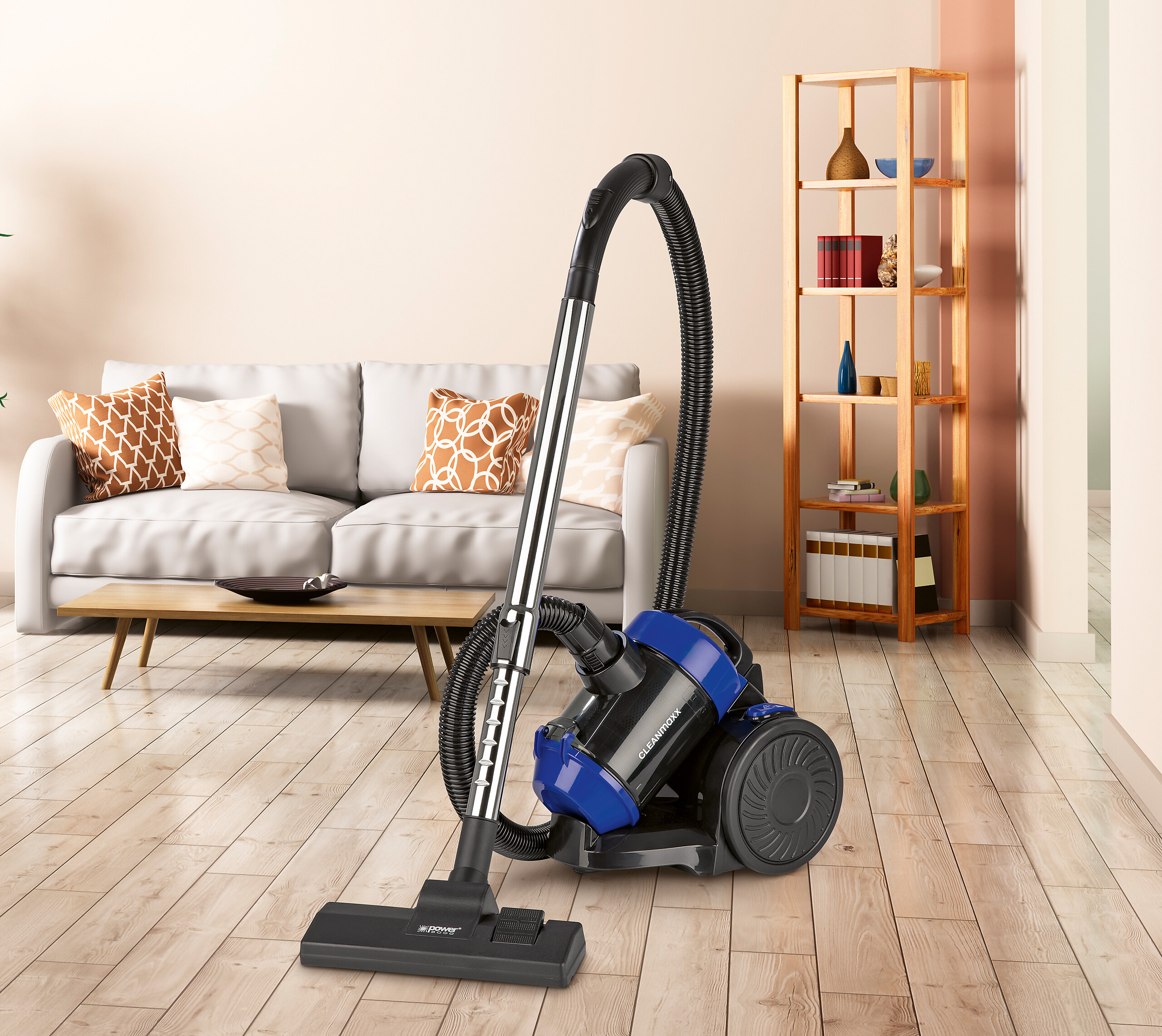 CLEANmaxx Staubsauger blau schwarz Metall Kunststoff B/H/L: ca. 35,5x23x27 cm