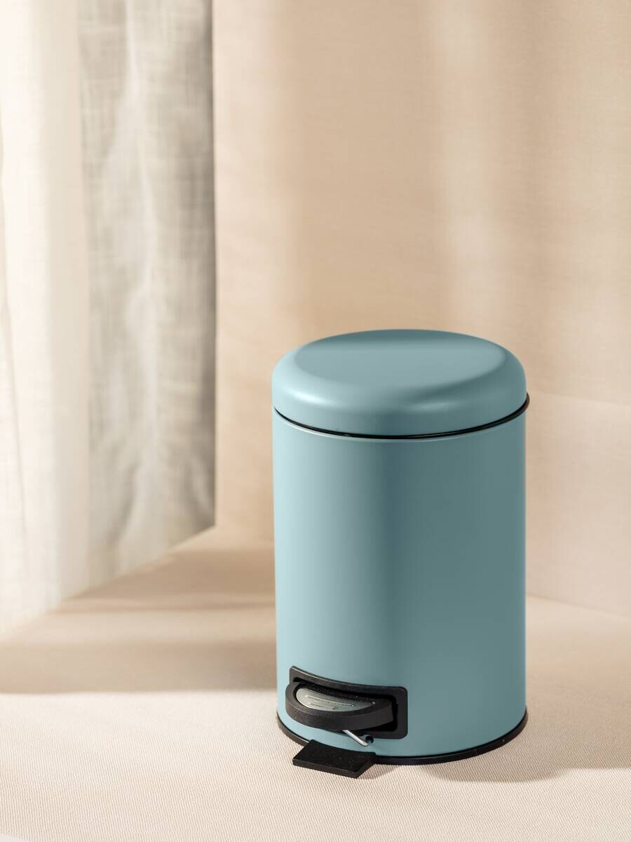 Kosmetikeimer blaugrau Edelstahl ca. 3 l