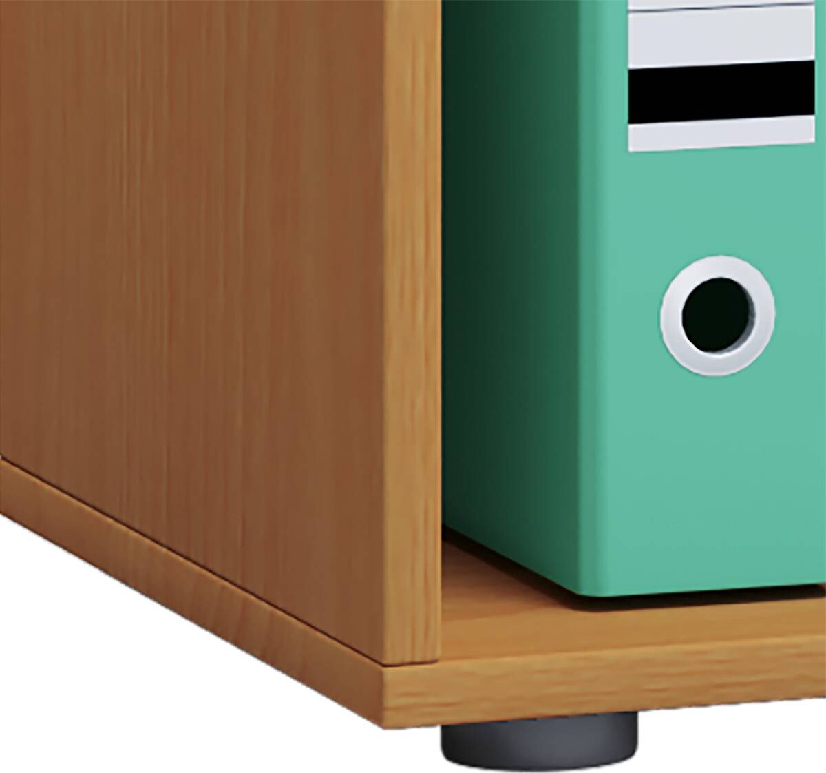 Regal Lona L ohne Türen buche Nachbildung weiß B/H/T: ca. 70x74x37 cm