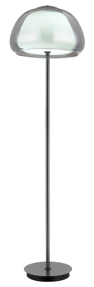 GLOBO Stehleuchte Chrom schwarz Metall Glas B/H/L: ca. 44x37x44 cm