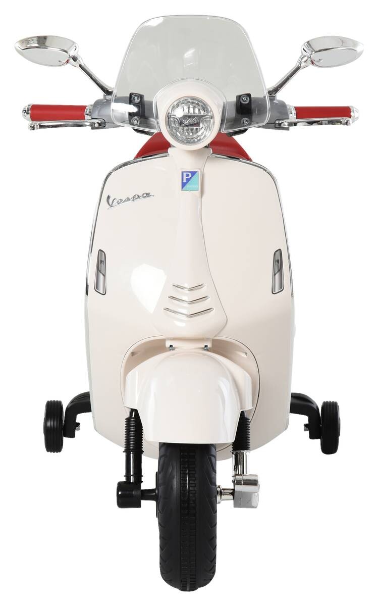 HOMCOM Kinder-Elektro-Motorrad Vespa creme B/H/L: ca. 49x75x108 cm