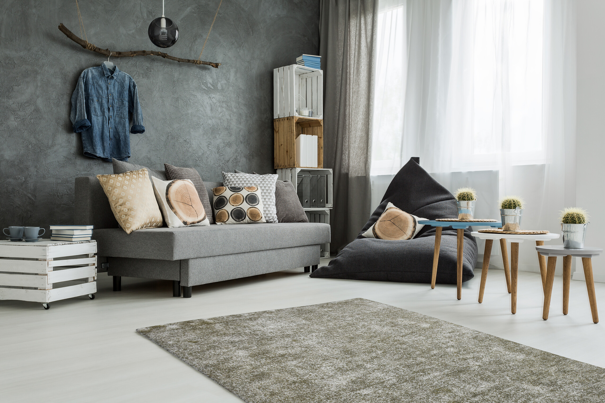 Kayoom Kurzflorteppich Etna 110 olive B/H/L: ca. 80x0,9x150 cm