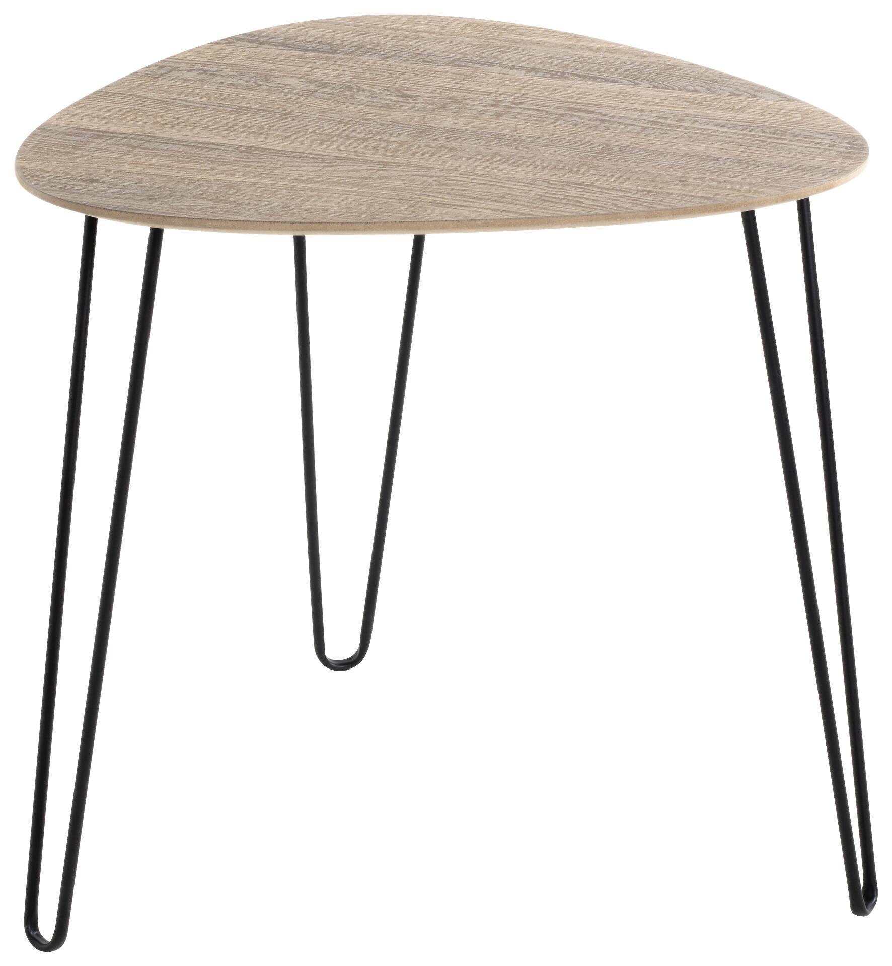 Beistelltisch Eiche Nachbildung schwarz B/H/T: ca. 48x48x48 cm Beistelltisch Eiche Nachbildung schwarz B/H/T: ca. 48x48x48 cm