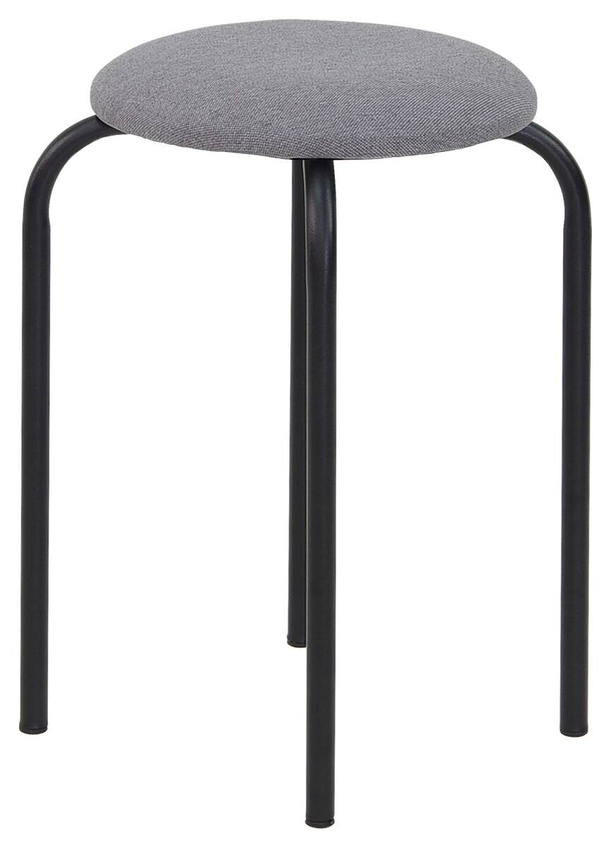 Stapelhocker Fred grau Stoff B/H/T: ca. 30x46x30 cm